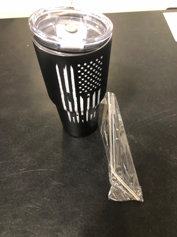 Photo 2 of American Flag Tumbler 30oz, Patriots Gifts For Men, America Gifts, American Flag Tumbler With Straw, American Flag Gifts, Patriots Gifts, American Flag Travel Mug American Gifts For Men Patriotic Cups