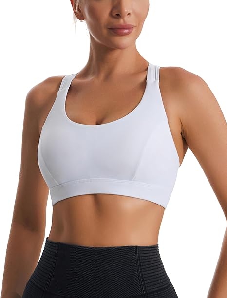 Photo 2 of Size S RUNNING GIRL Sports Bra for Women, Medium-High Support Criss-Cross Back Strappy Padded Sports Bras Supportive Workout Tops