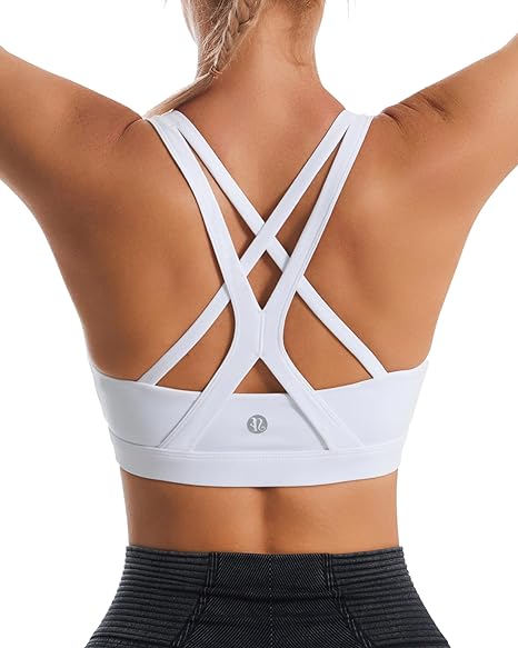 Photo 1 of Size S RUNNING GIRL Sports Bra for Women, Medium-High Support Criss-Cross Back Strappy Padded Sports Bras Supportive Workout Tops