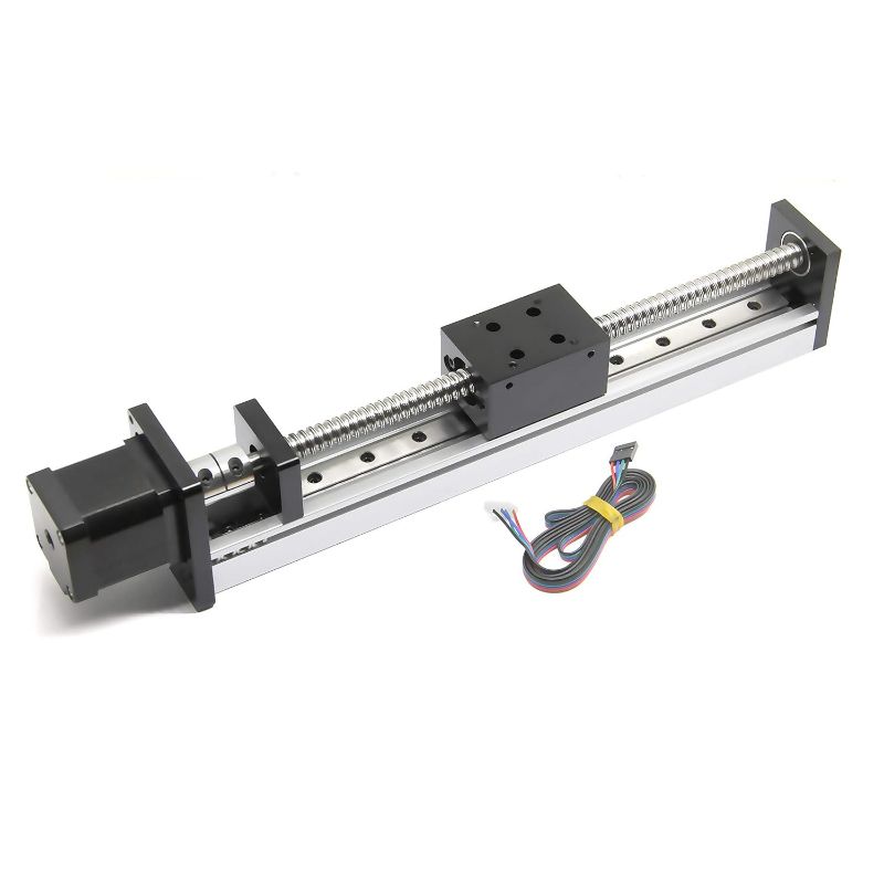 Photo 1 of 200mm Length Travel Linear Stage Actuator with Square Linear Rails Ballscrew SFU1204 with NEMA17 Stepper Motor for DIY CNC Router Parts X Y Z Axis