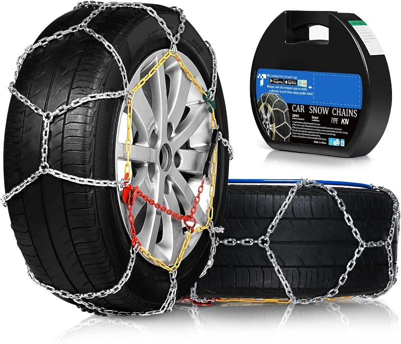 Photo 1 of Snow Tire Chains for Car SUV Pickup Trucks, Choose Your Size from The Picture, Set of 2 - KN130