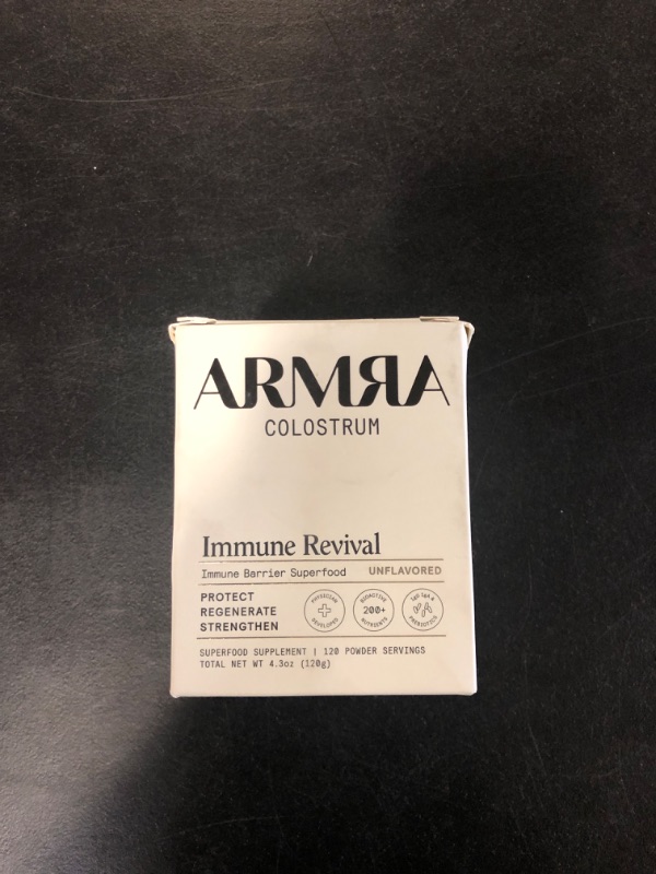Photo 2 of ARMRA Colostrum™ Premium Powder, Grass Fed, Gut Health Bloating Immunity Skin & Hair, Contains 400+ Bioactive Nutrients, Potent Bioavailable, Keto, Gluten & Fat Free (Unflavored | 120 Servings)