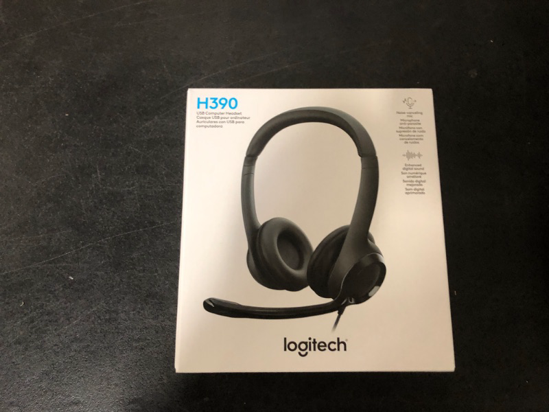 Photo 3 of 
Logitech H390 Wired Headset for PC/Laptop, Stereo Headphones with Noise Cancelling Microphone, USB-A, in-Line Controls for Video Meetings, Music, Gaming and...
Style:USB Hea