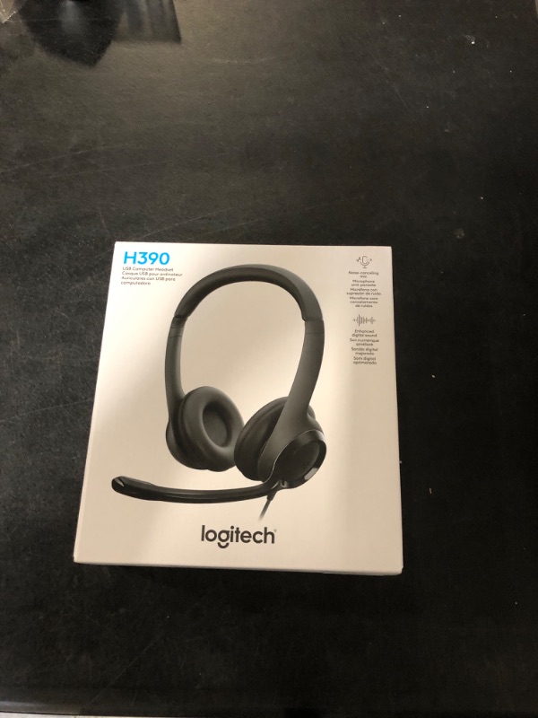 Photo 3 of 
Logitech H390 Wired Headset for PC/Laptop, Stereo Headphones with Noise Cancelling Microphone, USB-A, in-Line Controls for Video Meetings, Music, Gaming and...