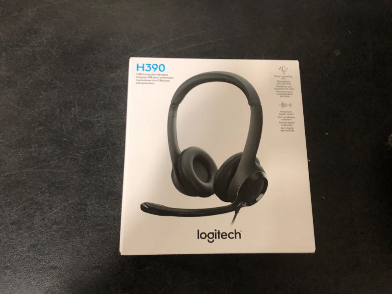 Photo 3 of 
Logitech H390 Wired Headset for PC/Laptop, Stereo Headphones with Noise Cancelling Microphone, USB-A, in-Line Controls for Video Meetings, Music, Gaming and...