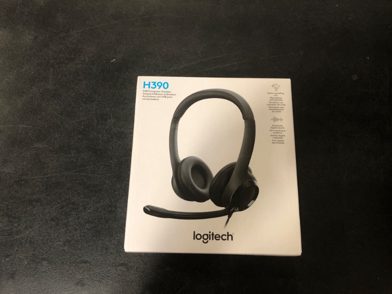 Photo 3 of 
Logitech H390 Wired Headset for PC/Laptop, Stereo Headphones with Noise Cancelling Microphone, USB-A, in-Line Controls for Video Meetings, Music, Gaming and...