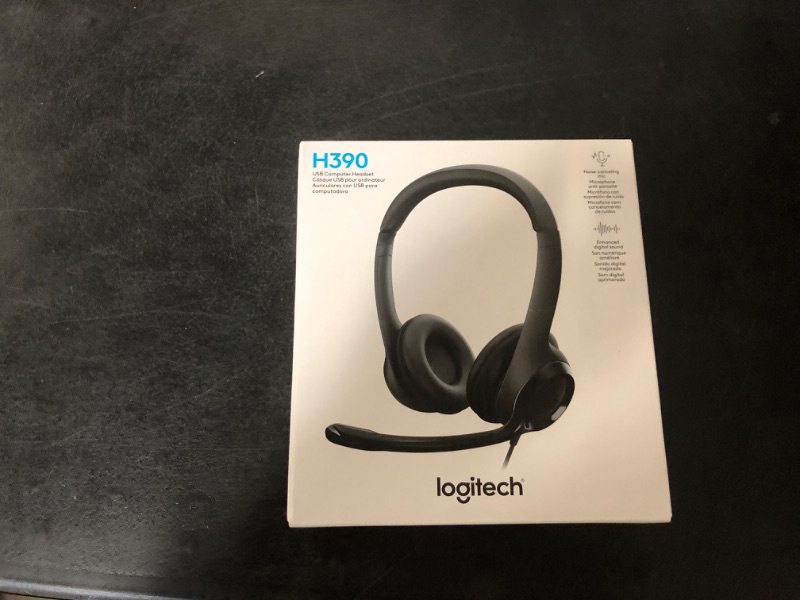 Photo 3 of 
Logitech H390 Wired Headset for PC/Laptop, Stereo Headphones with Noise Cancelling Microphone, USB-A, in-Line Controls for Video Meetings, Music, Gaming and...