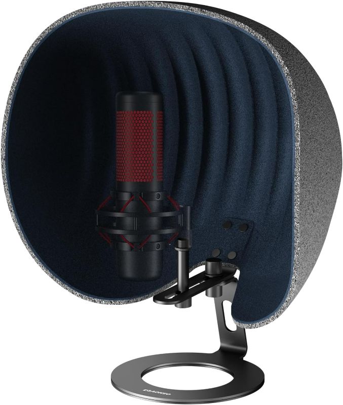 Photo 1 of Microphone Isolation Shield,Aokeo 2024 Professional Recording Studio Equipment,360° Music Studio Mic Shield,Suitable for of Blue Yeti, Snowball iCE, HyperX QuadCast, SoloCast,Etc Recording