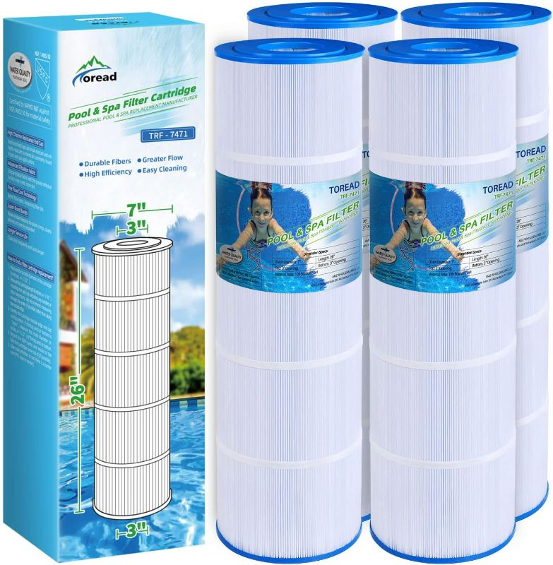 Photo 1 of CCP420 Pool Filter Replaces Pentair Clean and Clear Plus 420, PCC105-PAK4, Ultral-A6, Unicel C-7471, R173576, Filbur FC-1977, 817-0106, 178584, 570-0425, 4X105 sq. ft. Cartridge, L x OD: 26"x7"