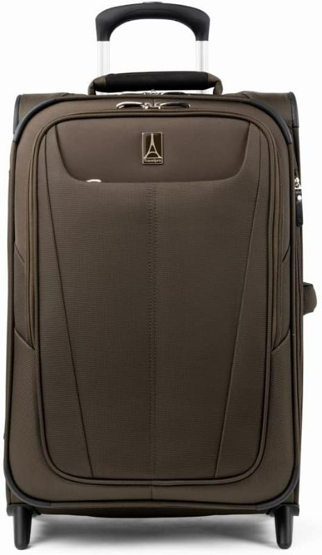 Photo 1 of Travelpro Maxlite 5 Softside Expandable Upright 2 Wheel Carry on Luggage, Lightweight Suitcase, Men and Women, Mocha, Carry On 22-Inch