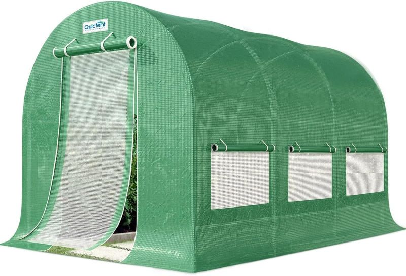 Photo 1 of Quictent 12x6.6x6.6 FT Greenhouse for Outdoors, Heavy Duty Large Garden High Tunnel Walk-in Green House, Portable Winter Hot House with PE Cover Zipper Screen Door & 6 Screen Windows, Green
Visit the Quictent Store