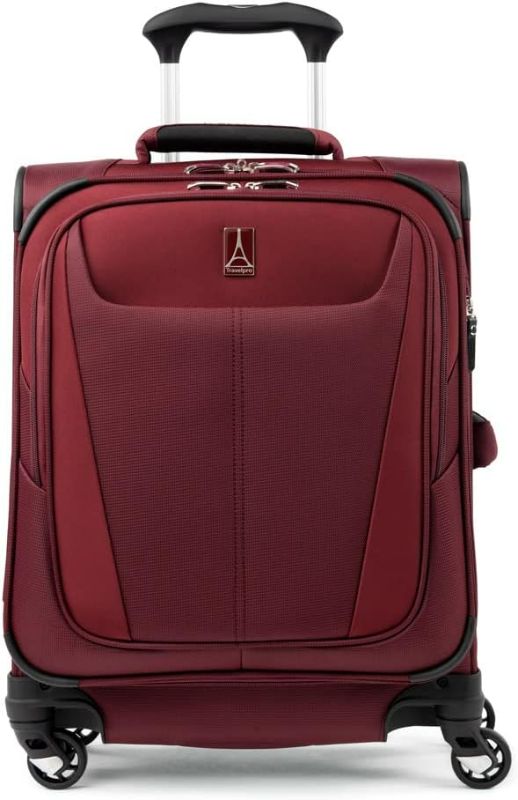 Photo 1 of Travelpro Maxlite 5 Softside Expandable Carry on Luggage with 4 Spinner Wheels, Lightweight Suitcase, Men and Women, International, Burgundy, Carry on 19-Inch