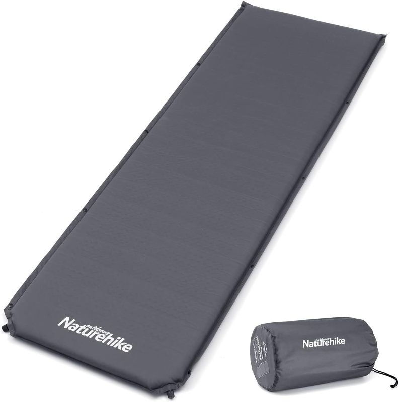 Photo 1 of Naturehike Sleeping Pad, 2 inch Thick Self Inflating Sleeping Pad for Camping, Durable Camping Mattress Connectable with Multiple, Lightweight Sleeping Mats for Backpacking, Tent, Hammock, Hiking