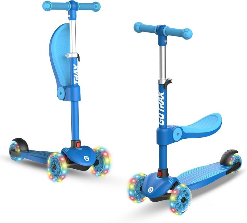 Photo 1 of Gotrax KS1/KS3 Kids Kick Scooter, LED Lighted Wheels and 3Adjustable Height Handlebars, Lean-to-Steer & Widen Anti-Slip Deck, 3 Wheel Scooter for Boys & Girls Ages 2-8 and up to 100 Lbs