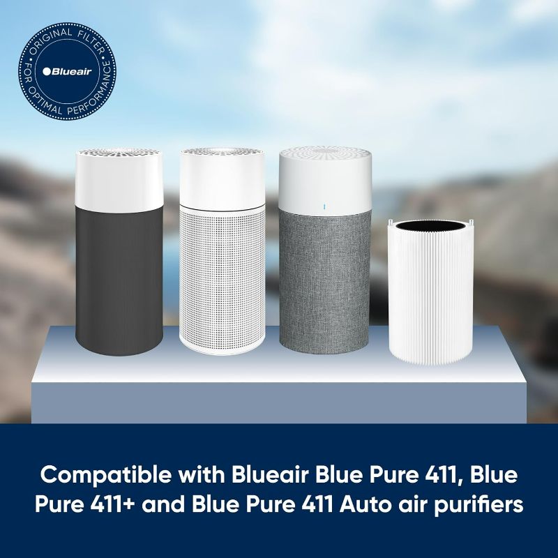 Photo 1 of BLUEAIR Blue Pure 411 Auto, 411, 411+ Genuine Replacement Filter, Particle and Activated Carbon, fits Blue Pure 411 Auto, 411 and 411+ Air Purifiers
