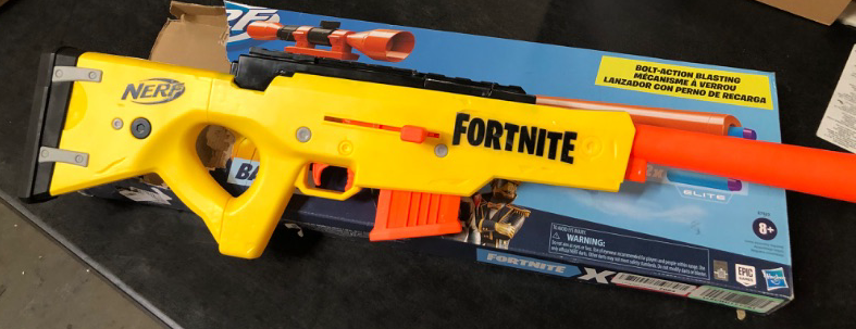 Photo 3 of NERF Fortnite BASR-L Bolt Action, Clip Fed Blaster - Includes Removable Scope, 6-Dart Clip and 12 Official Elite Darts