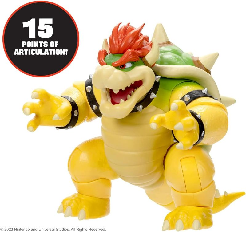 Photo 1 of THE SUPER MARIO BROS. MOVIE 7-Inch Feature Bowser Action Figure with Fire Breathing Effects