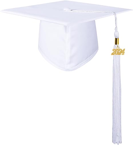 Photo 1 of GraduationMall Matte Graduation Cap with 2024 Tassel for High School & Bachelor