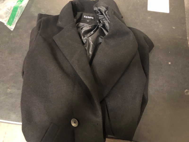 Photo 1 of Size L  Women's Winter Casual Single Breasted Long Wool Coat Formal Office Wool Overcoat