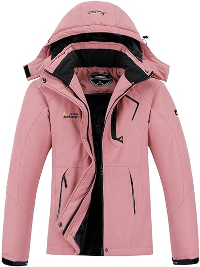 Photo 2 of  Size L MOERDENG Women's Waterproof Ski Jacket Warm Winter Snow Coat Mountain Windbreaker Hooded Raincoat Jacket