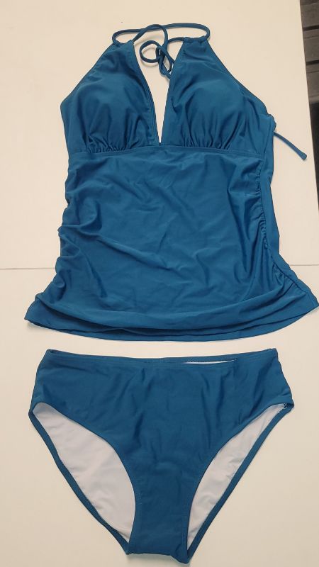 Photo 1 of (M) Yonique Womens Two Piece Swimsuits Tankini Tummy Control Bathing Suits V Neck Swimwear