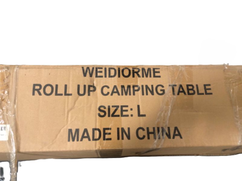 Photo 3 of UltraPort Large Camp Table, Outdoor Fold up Lightweight Camping Table, Portable Camping Table, Aluminum Rollup Camping Table, with Storage Bag for Camping, Picnic, Backyard, BBQ