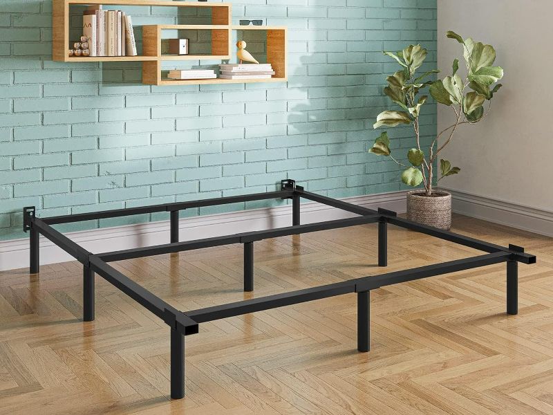 Photo 1 of Queen-Bed-Frame, 9 Inch Metal Bed-Frame-Queen for Box Spring, Quick & Easy Assembly, Heavy Duty Queen Size Bed Frame Noise Free, Black