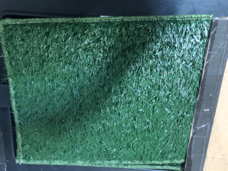 Photo 2 of Super Absorbent Dog Grass Pad with Tray, 4-Layer Guard to Stop Leakage/Stink/Mess for Puppy Health, Reusable Washable Pee Pads for Dogs, Potty Training Dog Litter Box for Indoor Outdoor, 20"*16"