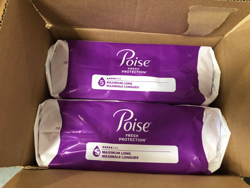 Photo 2 of Poise Incontinence Pads & Postpartum Incontinence Pads, 5 Drop Maximum Absorbency, Long Length, 84 Count, Packaging May Vary