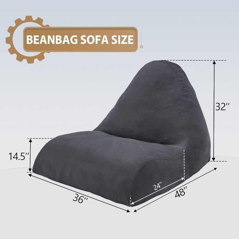 Photo 1 of 



99.969
2 VIDEOS
Homguava Bean Bag Chair Sofa Memory Foam Pre-Filled Bean Bag Chairs Stuffed Beanbag Sofa Lazy Bean Bag Sofa for Adults, Bean Bag Couch for Gaming, Reading & Relaxing(Linen, Dark Grey)