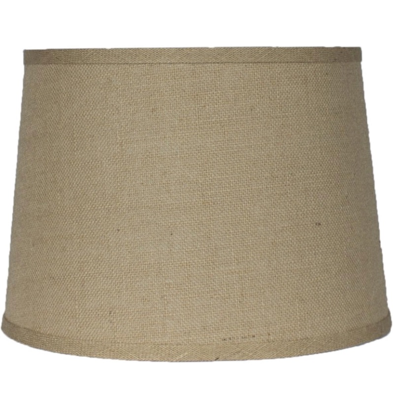 Photo 1 of 2 pack French Drum Burlap Lampshade, 10-inch by 12-inch by 8.5-inch, Adjustable Mount 