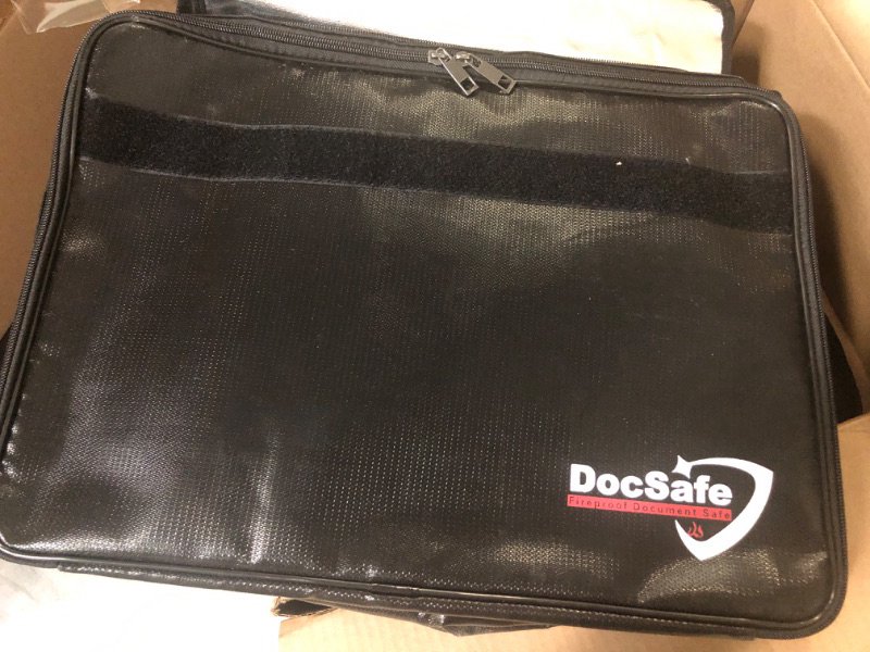 Photo 2 of DocSafe Fireproof Document Bag with Multiple Pockets,5200°F Large (17”x12.5”x7.2”) File Organizer Fireproof Waterproof Bag Important Document Holder Home Office Portable Filing Storage for Valuables