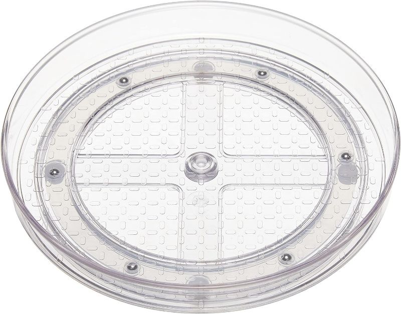 Photo 1 of Amazon Basics Clear Lazy Susan Turntable Organizer, 9-Inch, 2-Pack