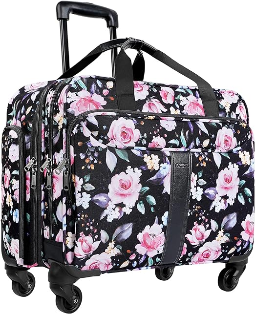 Photo 1 of YOREPEK Rolling Laptop Bag Women, Large Premium Rolling Briefcase with Spinner Wheels, Waterproof Overnight Roller Carry on Computer Case for Travel Work Office Airplane Business Wife Mom Teacher