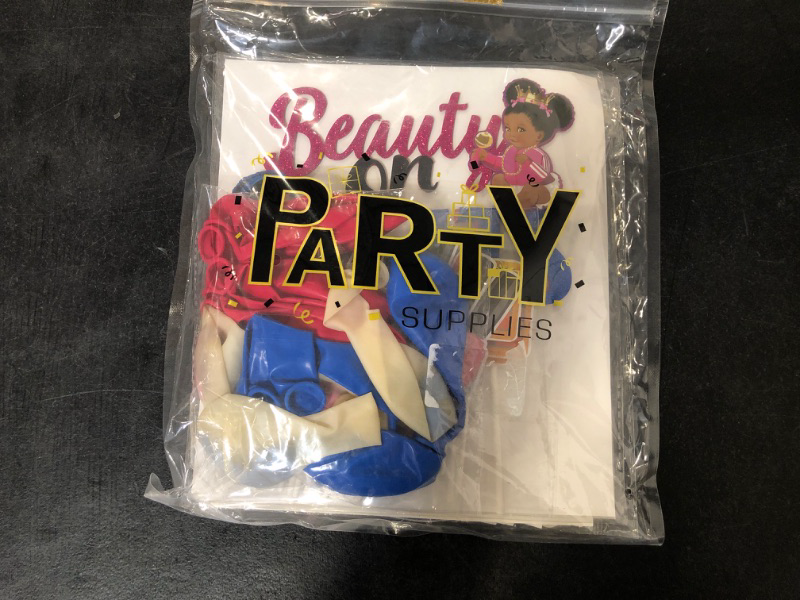 Photo 3 of Beauty or Beats Gender Reveal Decorations Kit Funny - Beauty or Beats Banner, Garland, Cake & Cupcake Toppers for Retro 80s 90s Hip Hop Themed He or She Baby Shower Supplies Hot Pink and Blue