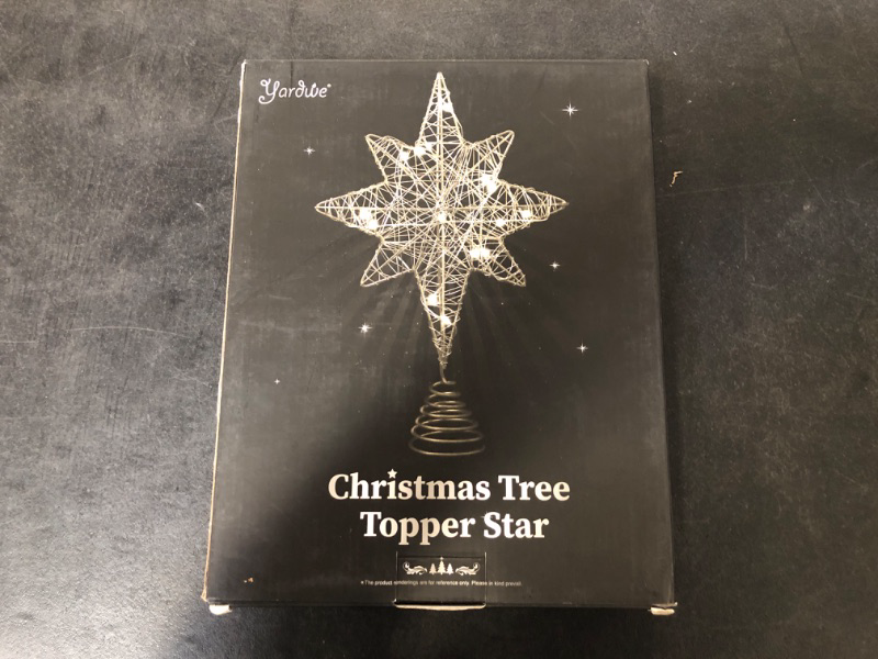 Photo 3 of 11.8 Christmas Tree Star Topper - Metal Xmas Tree Topper Star for Christmas Tree Ornament Party Decoration (Rose Gold)