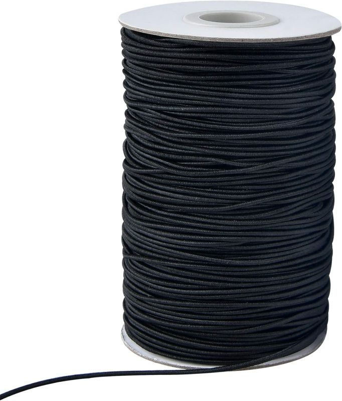 Photo 1 of Zealor 100 Yards 2 mm Elastic Cord Stretch String Elastic Beading Cord Craft Thread for Jewelry Making (Black)