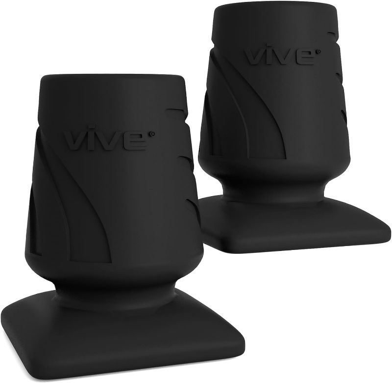 Photo 1 of Vive Cane Tips - Rubber, Heavy Duty Replacement Attachment Feet (2 PCS) - 3/4 Inch Walking Stick Parts for Women, Men - for Walkers Crutches, Small Bottom Accessories Grip, Non Slip, Shock Absorbing