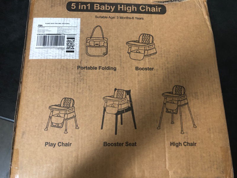 Photo 1 of 3 in 1 Baby High Chair, Bellababy Adjustable Convertible Chairs for Babies and Toddlers, Compact/Light Weight/Portable/Easy to Clean