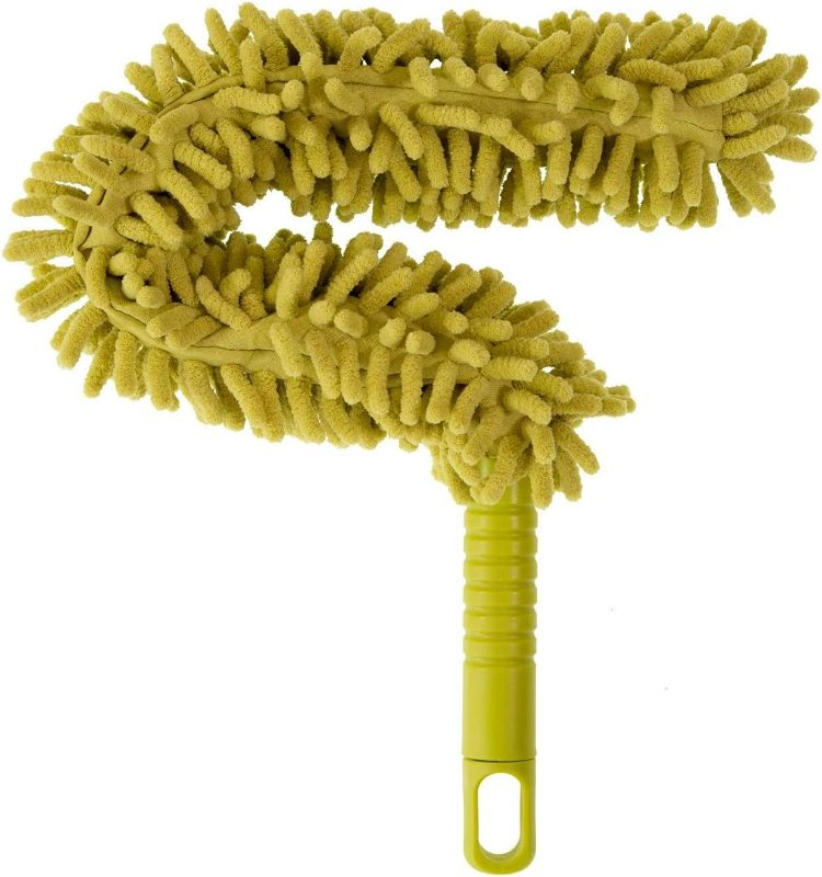 Photo 1 of DocaPole Microfiber Flex-and-Stay Ceiling Fan Duster with Removable Microfiber Chenille Dusting Cloth; Use by Hand or Attach to DocaPole Telescopic Extension Pole (Pole Not Included)