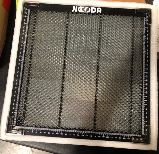 Photo 2 of JICCODA Laser Cutter Honeycomb Working Panel Set,19.7x19.7x0.87inch Honeycomb Laser Bed for CO2 or Diode Laser Engraver Cutting Machine,Honeycomb Working Table with Aluminum Plate