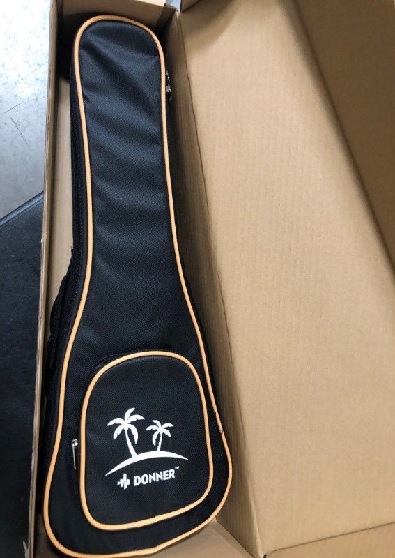 Photo 2 of Donner Concert Ukulele Beginner Mahogany 23 Inch Ukelele Kit with Free Online Lesson Gig Bag Strap Nylon String Tuner Picks Cloth DUC-1 Gift Choice