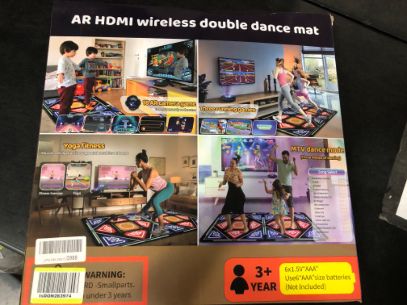 Photo 2 of Dance Mat, Electronic Dance Mat for TV with HD Camera, Wireless Double User Dance Mat with Game Controller, Non-Slip Dance Pad for Kids Adults, Christmas Birthday Gifts for Girls Boys