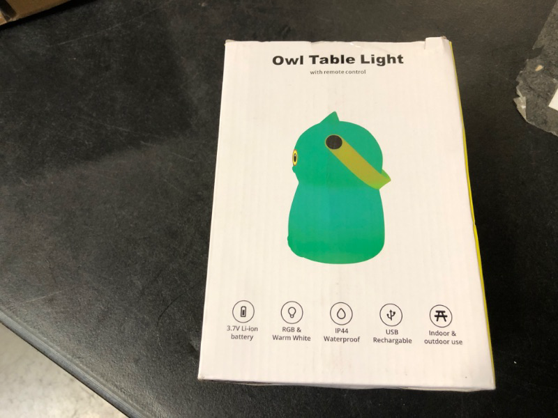 Photo 3 of Night Light for Kids, Rechargeable LED Owl Cordless Lamp with Remote Control and Timer, 9 Colors Dimmable Animal Lamp Cordless Bedside Table Lamp for Bedroom Nightstand Camping Decoration