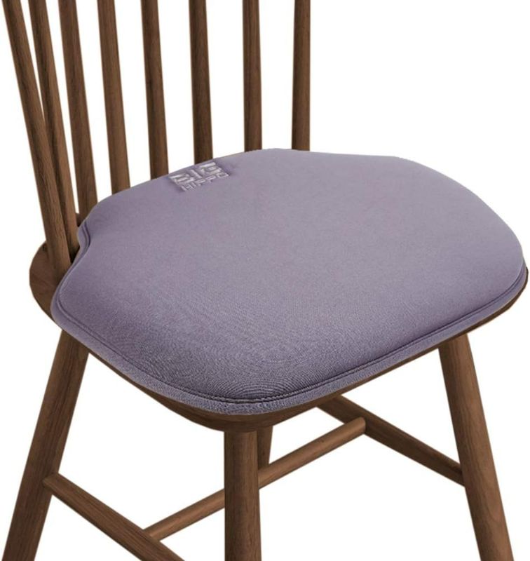 Photo 1 of Big Hippo Memory Foam Chair Pads for Dining Chairs Non-Skid Backing Kitchen Dining Chair Cushion Seat Cushion with Ties,Thick Comfortable Seat Cushion Pad,16"x15"(1 Pack, Gray)