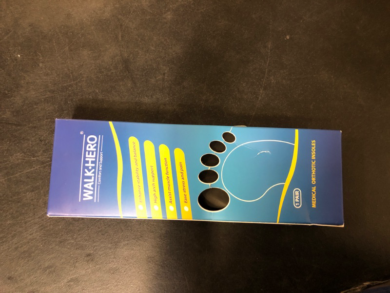 Photo 3 of Plantar Fasciitis Feet Insoles Arch Supports Orthotics Inserts Relieve Flat Feet, High Arch, Foot Pain Mens 10-10 1/2 | Womens 12-12 1/2