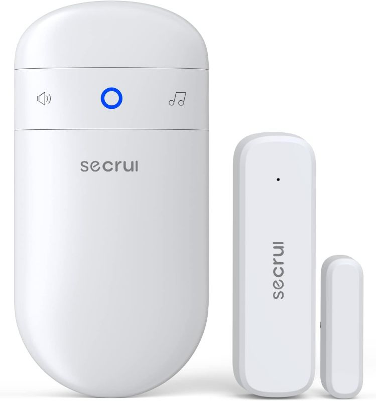 Photo 1 of SECRUI Door Chime, Door Sensor Chime with Adjustable Volume, Easy Installation, 400ft Range, 52 Chimes, M508+D7 Door Open Chime for Business/Home When Entering, White