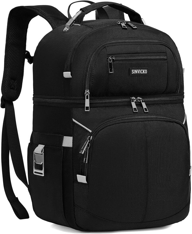 Photo 1 of Insulated Cooler Backpack,Double Deck Leakproof Cooler Bag,Insulated Backpack Cooler Lunch Backpack for Men Women