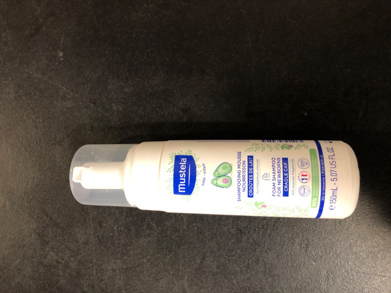 Photo 2 of Mustela Cradle Cap Foam Shampoo for Newborn - Baby Shampoo with Natural Avocado - Tear-Free & Fragrance-Free - 5.07 fl. oz.