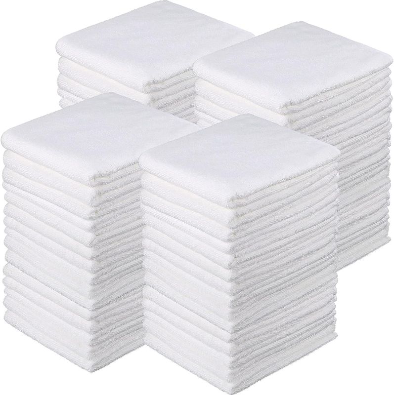 Photo 1 of 40 Pack Bleach Proof Towels Microfiber Absorbent Salon Towels Bleach Resistant Hair Towel Quick Dry Hand Towels Bulk 16 x 29 Inches for Gym, Bath, Spa, Shaving, Barber (White)